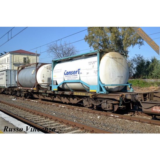 Wagon podwójny kontenerowy T3000e CEMAT Roco 77388 H0